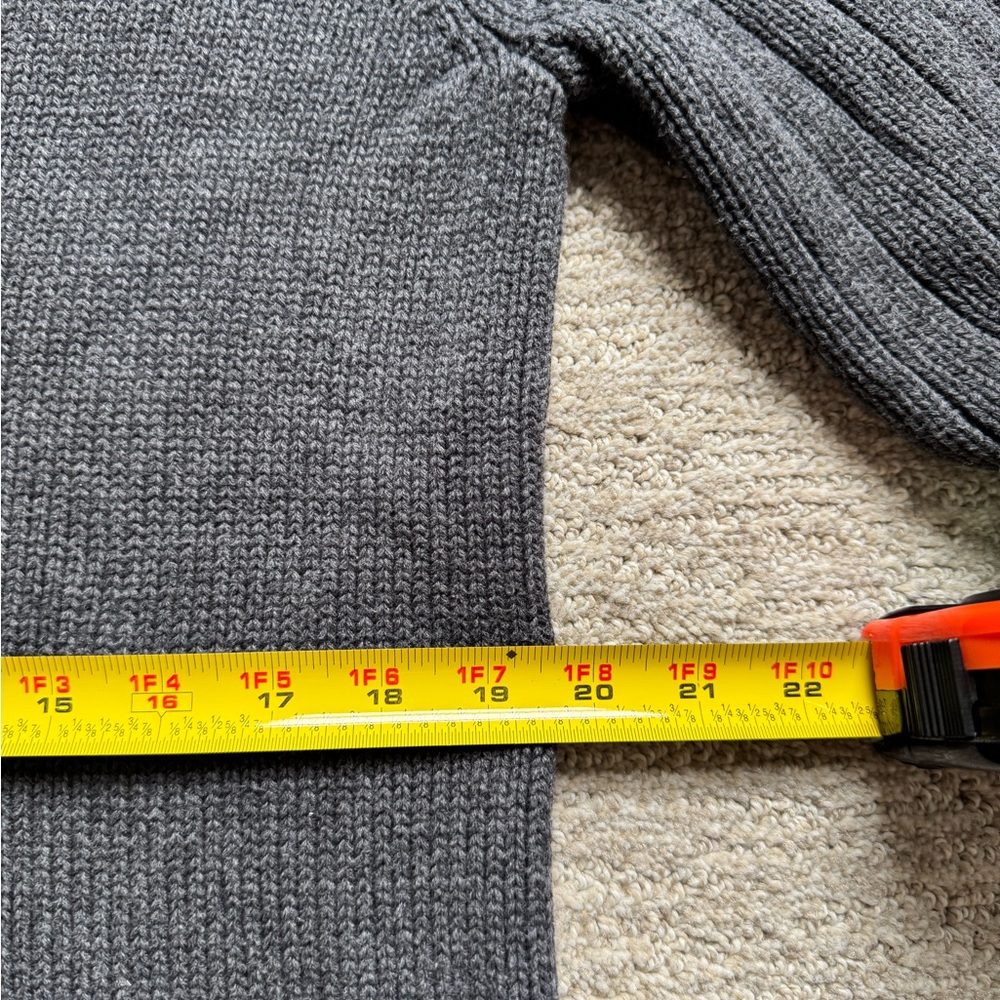 Vintage Polo Ralph Lauren MFG RL 1/4 Zip Sweater Mens M Charcoal Quarter Zip - Picture 6 of 6